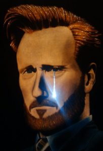 Crying Conan Velvet Painting by Juanita