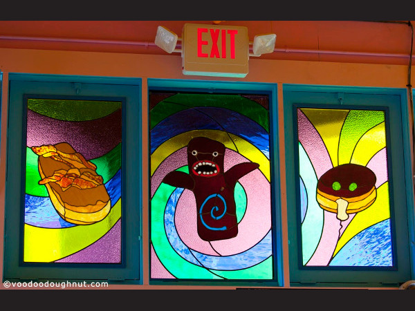 Stained Glass Window at Voodoo Doughnut