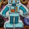 Robot Doughnut Centerpiece with other doughnuts
