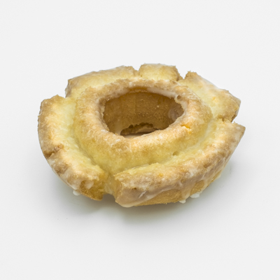 Old fashioned style doughnut with a glaze.