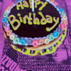 Happy Birthday Chocolate Iced Doughnut with Candle