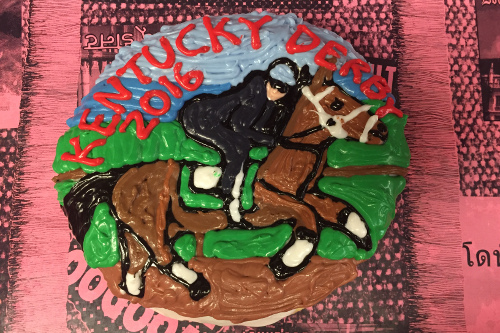 Kentucky Derby Doughnut with Horse and Rider