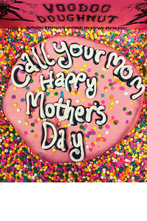 Pink "Call Your Mom" Mother's Day doughnut