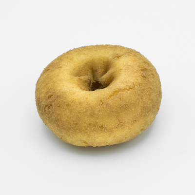 Plain cake doughnut; smaller and denser and darker brown.