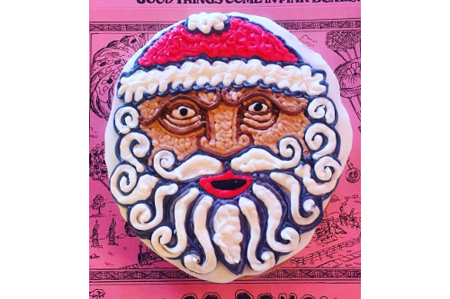 Santa Claus Face Christmas Doughnut