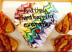 Heart-shaped Wedding Doughnut