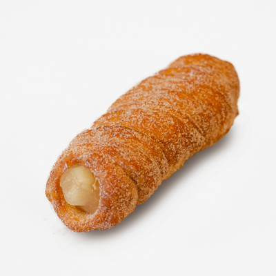 Cannolo doughnut filled with apple cinnamon