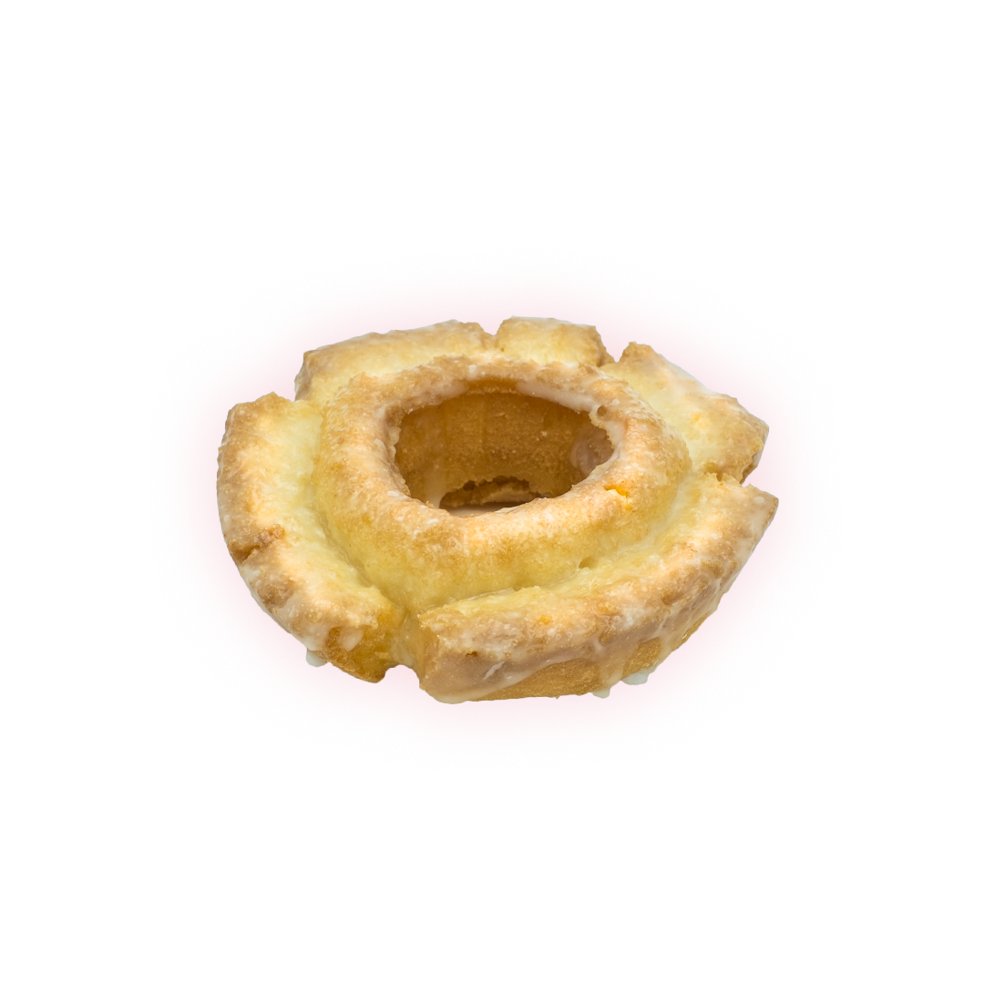 glazed old fashioned doughnut